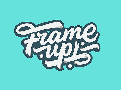 Frame up! frameup handlettering lettering logo typography
