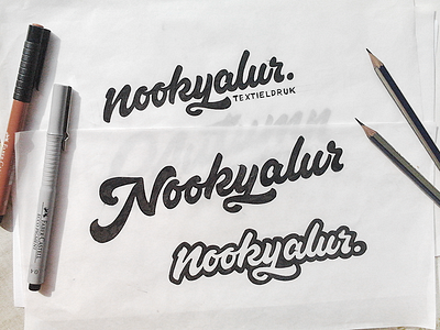 Nookyalur - sketch handlettering lettering logo nookyalur type typography