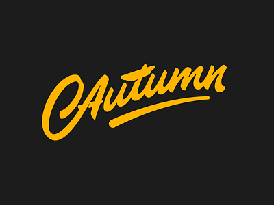 Autumn handlettering lettering logo type typography