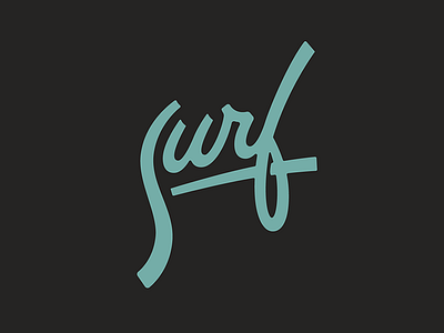 Surf handlettering letter lettering logo logotype surf type typography vector