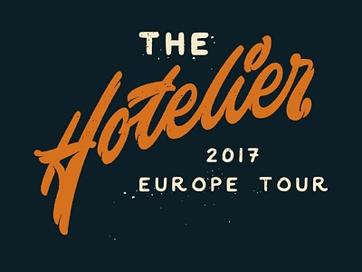 the Hotelier band handlettering letter lettering thehotelier type typography vector