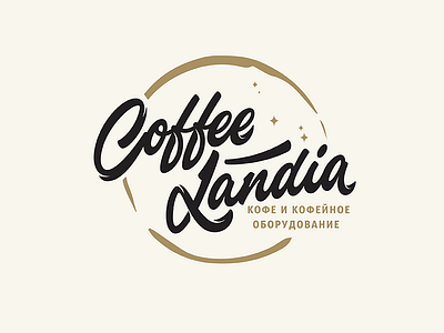 CoffeeLandia brand branding handlettering letter lettering type typography vector