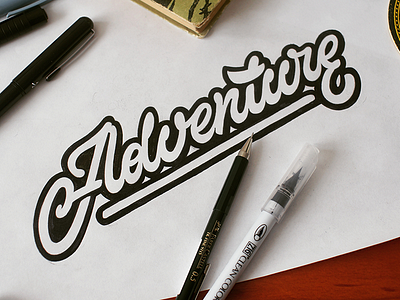 Adventure - sketch adventure handlettering justforfun lettering logo logotype print sketch sketching type typography