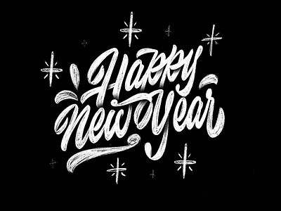 Happy New Year design handlettering letter lettering logo logotype sketch sketching type typography