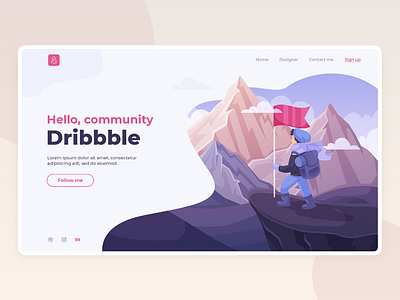 Hello Dribbble Community first shot hello hello dribbble illustrator
