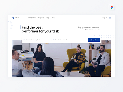 Acto - platform for business. app blue and white branding bussines design desktop figma interface minimal ui web