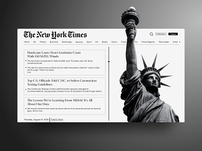 The New York Times | Web UI Redesign new york news news app nytimes times ui uiux web ui ux websites