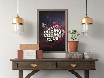 Anti Coding Coding Club | Poster Design branding decoration design art interior photoshop photoshop art poster art poster design