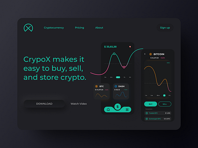 Cryptox | Lading page UIUX