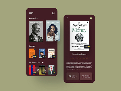Book app | UIUX adobe xd app design apple apple design book book app books dailyui dark app dark ui high material material ui minimal minimalist ui design ui inspiration uidesign uiux ux