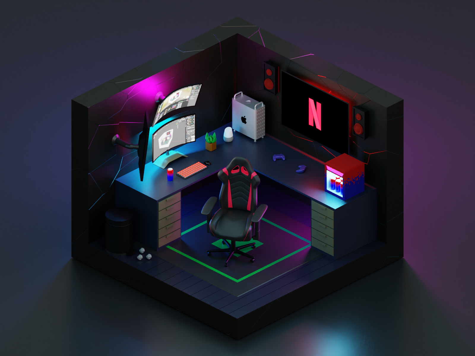 Blender 3d комната