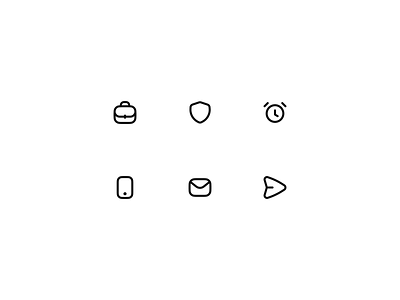 Icons adobe xd app design clock dailyui design icon illustration message icon minimal phone security send uidesign