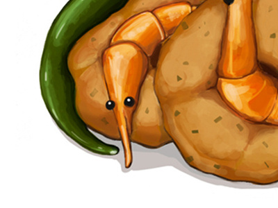 Vadai digital food illustration indian painting singapore snack