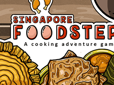 Singapore Foodsteps cooking dumpling game illustration indian food peranakan poster prata singapore
