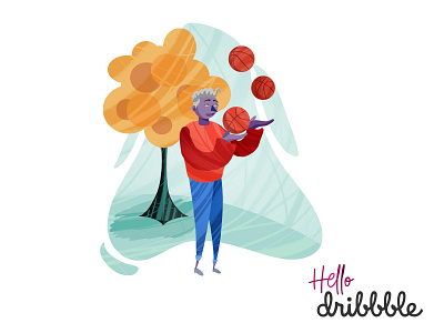 Hello Dribbble design illustration