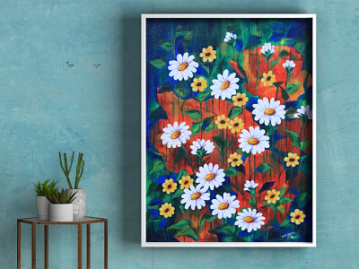 Nature Bloom! acrylic art art for home art for you artwork brush strokes brushes canvas colorful illustration painting wall art