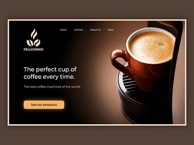 Pellegrino adobe xd coffee coffee machine design interface ui uidesign uiux ux uxdesign webdesign website xd