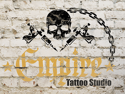 Tattoo Studio Empire branding design graphic design logo logo design mock up tattoo logo vector
