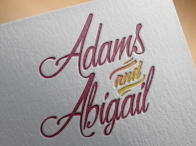 Logo Adams and Abigail branding design graphic design logo logo design logodesign mock up vector