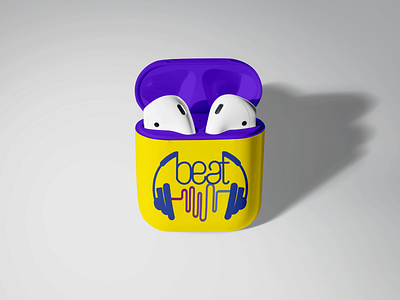 Airpods Beat mockup airpods beat branding design graphic design logo logo design logodesign mock up music vector