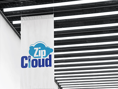 Zip Cloud Flag branding design flag graphic design logo logo design logodesign mock up vector zip zipcloud