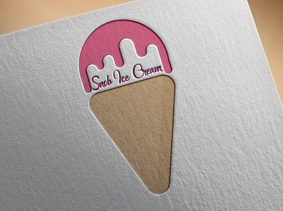 Ice cream logo branding design graphic design icecream logo logo design logodesign mock up vector