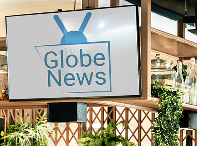 Globe News Logo branding design graphic design icon logo logo design logodesign mock up tv logo vector