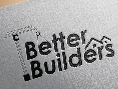 Construction Company Better Builders Logo branding construction company construction logo design graphic design logo logo design logodesign logotype mock up vector