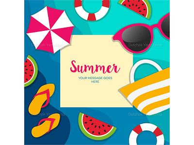 Summer Background animation app art background branding character clean design flat icon identity illustration illustrator lettering logo mobile summer typography vector web