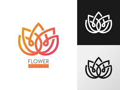 Creative flower inspiration vector logo design template app art branding design flower icon identity illustration illustrator logo minimal spring vector website