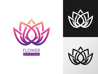 Creative flower inspiration vector logo design template app art branding clean design flat flower icon identity illustration illustrator lettering logo logodesigns logotype minimal vector