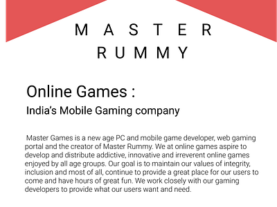 case study of rumy game