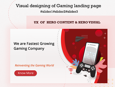 Landing page -Visual and UX designing ux vector