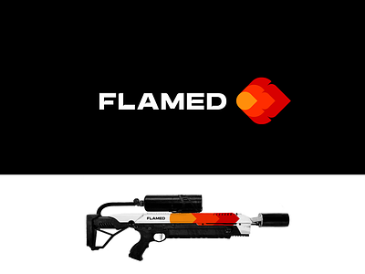 FLAMED concept creative fire flame grid hot minimalist red spark