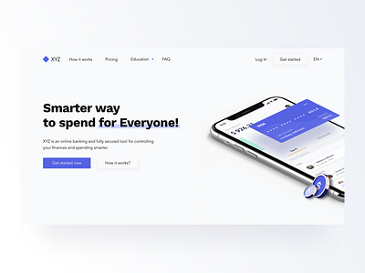 Financial app landing page app design concept design finance inspiration landing landingpage ui uidesign uiux uiuxdesign ux web webdesign webinspiration website design