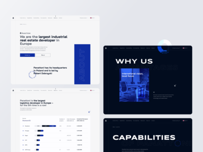 Panattoni animation clean webpage cleanui corpo web corporate wep dark theme design graphic design inspiration minimal minimalistic motion graphics simple simple design simple web trend 2022 ui uiux ux website