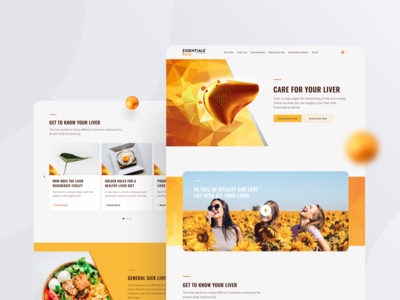 Sanofi Essentiale 3d animation app clean color corpo design graphic design health desktop healthcare healthcare ui illustration inspiration minimal design orange ui uiux ux web ui yellow