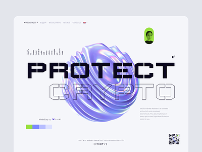Crypto Protection by VAIOT 3d 3d crypto 3d nft app clean clean desktop cleanui crypto crypto inspiration crypto mininal design graphic design inspiration minimalcrypto minimalnft nft nftdesktop ui uiux ux