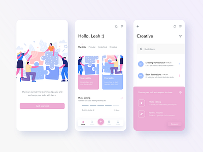 Skill share app app application colors concept design inspiration mobile mobile app mobile ui mobile ux mobileappdesign ui uiux ux