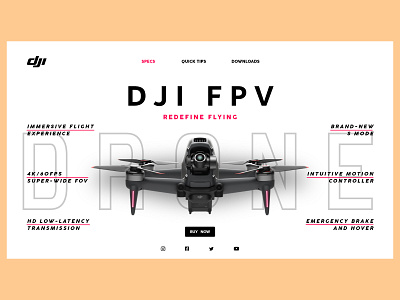 DJI FPV DRONE Landing Page design dji djifpv drone drone logo drones fpv light mode light theme minimal ui ui ux uidesign uiux ux webdesign