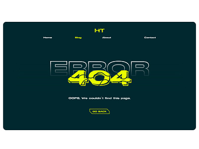 Daily UI - Error 404 dark mode dark ui design error graphic design landing page minimal ui ux