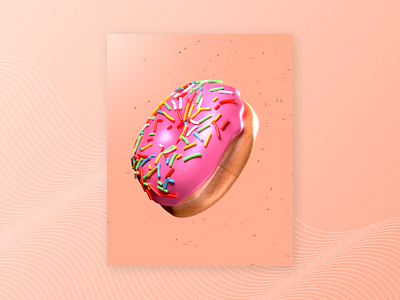 3D Donut 3d animation blender design donut