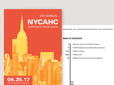 NYCAHC program event branding graphic design illustration new york photograhy print program tourism tradeshow travel