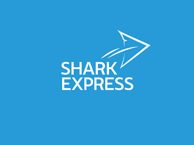 Shark Express Logo brand design brand identity branding design flat logo logotype shark vector