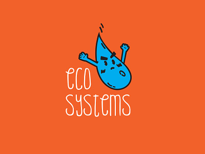 Eco Systems Logo brand design brand identity branding character character design characterdesign design drop illustration logo logotype vector water