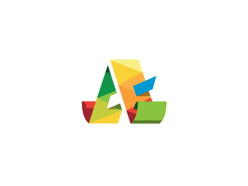 3D A Letter Low Poly