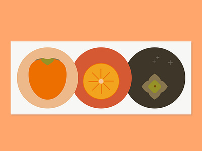 Kaki fruit Time! food fruit illustration vector