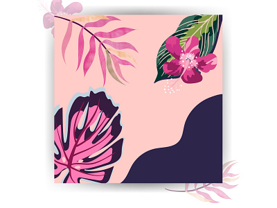 Tropical backgrounds backgrounds illustration tropical tropical flower tropical leaves vector