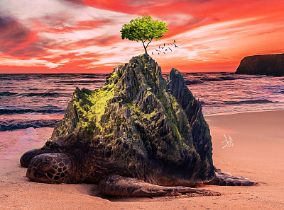 Turtle Island - Image Manipulation branding design image manipulation photoshop art photoshop tutorial picture manipulation