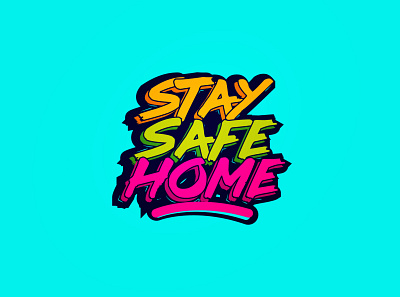 Stay Safe Home Typography art design graphic design illustration illustrator image manipulation logo minimal